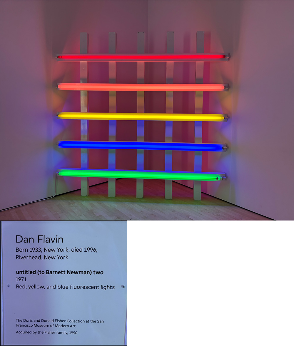 untitled (to Barnett Newman) two by Dan Flavin